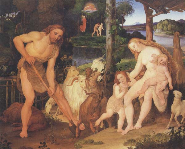 Johann anton ramboux Adam and Eve after Expulsion from Eden (mk45)